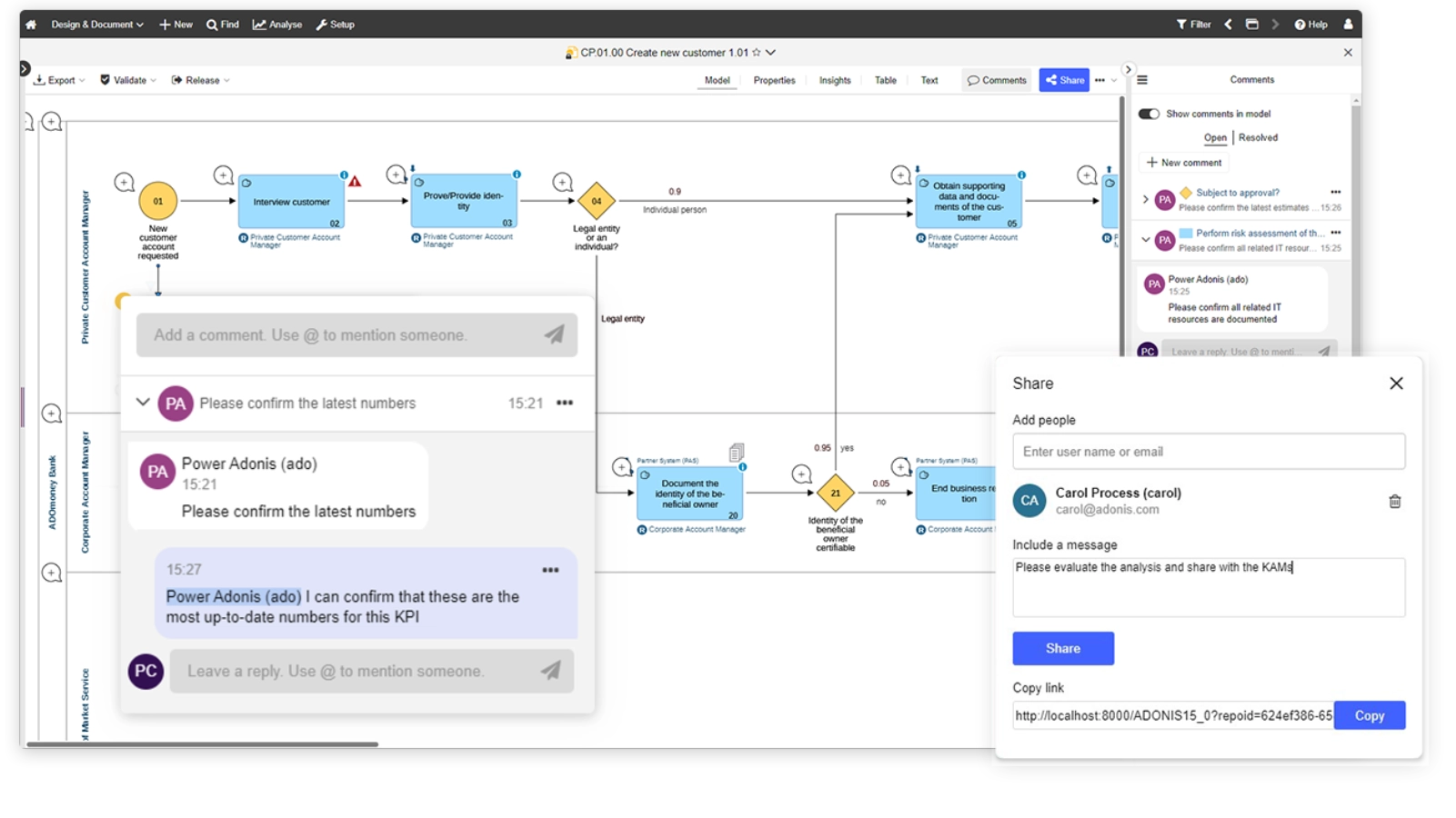 screenshot of ADONIS BPM Suite